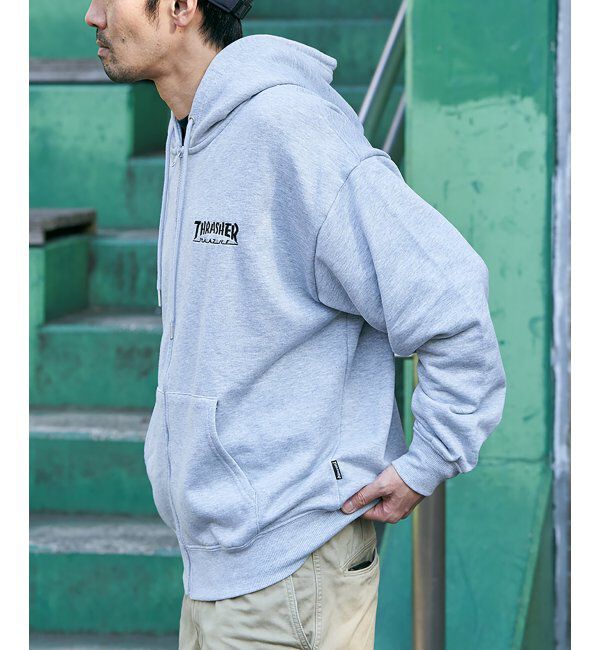 VENCE share style「THRASHER スラッシャー ジップパーカー」|カーディガン|