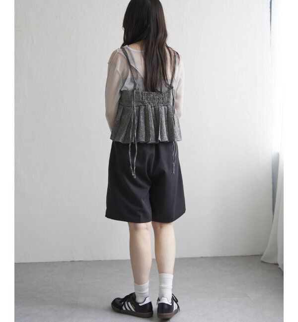 VENCE share style「サマーツイードプリーツキャミソール」|シャツ・ブラウス|