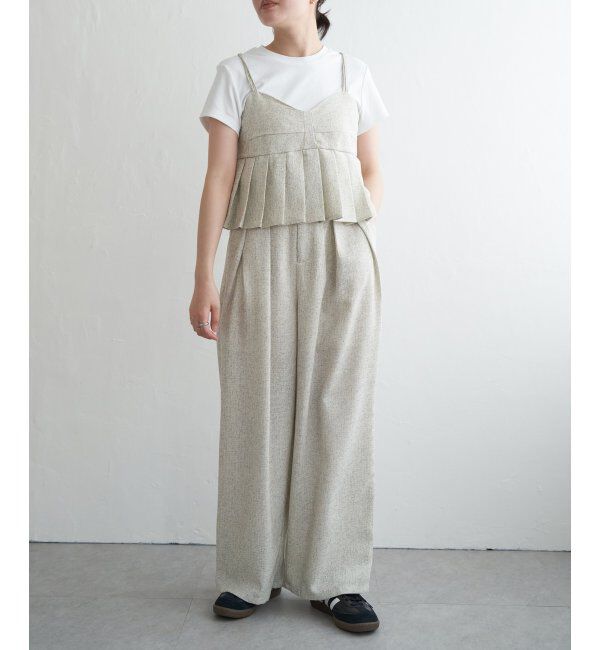 VENCE share style「サマーツイードプリーツキャミソール」|シャツ・ブラウス|