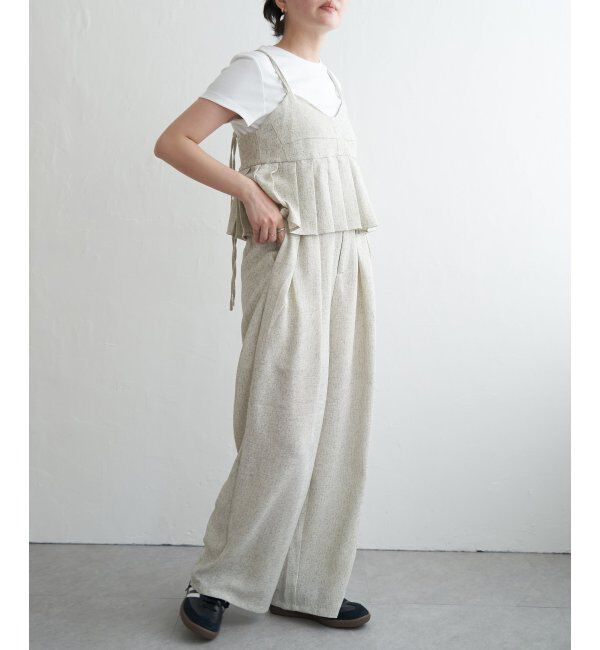 VENCE share style「サマーツイードプリーツキャミソール」|シャツ・ブラウス|