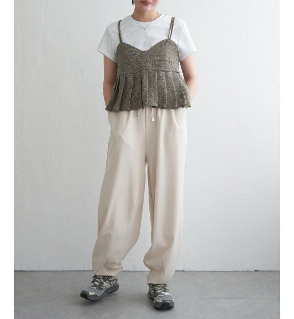 VENCE share style「サマーツイードプリーツキャミソール」|シャツ・ブラウス|