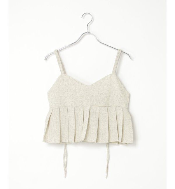 VENCE share style「サマーツイードプリーツキャミソール」|シャツ・ブラウス|