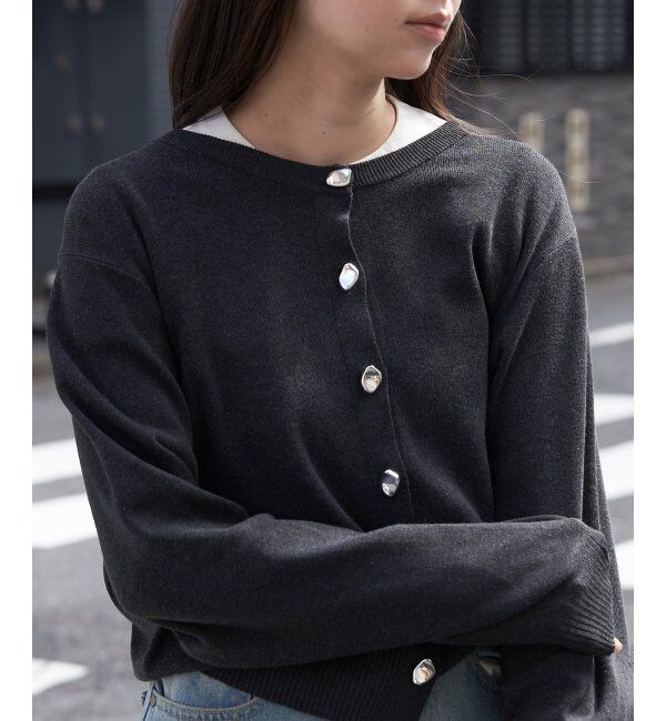 VENCE share style「ニュアンスボタンカーディガン」|カーディガン|
