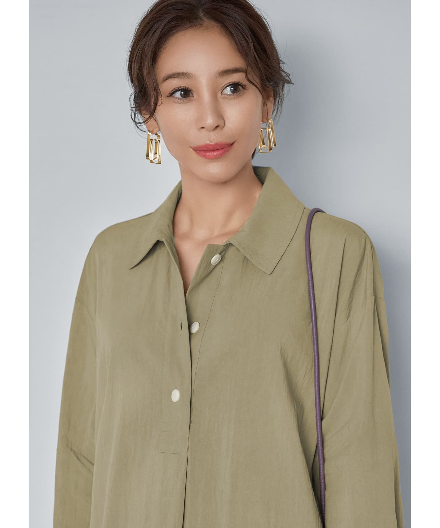 STYLE DELI「ダブルスクエア平打ちピアス」|ピアス|