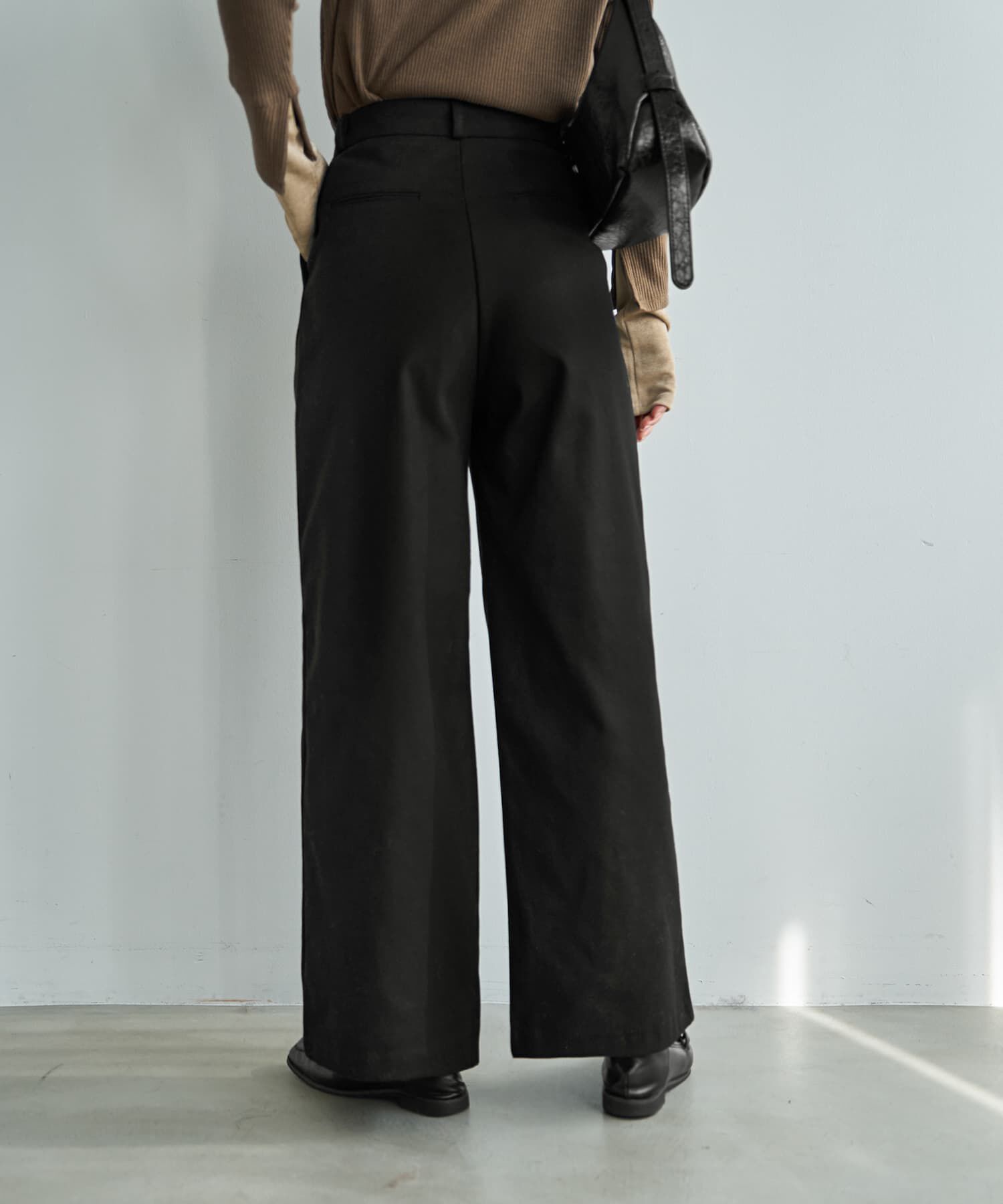 STYLE DELI「ウール調MIXタックワイドパンツ」|その他|