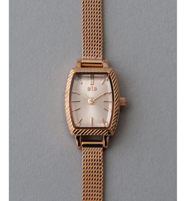 ete「トノーフェイス ウォッチ」|腕時計|ピンクゴールド
