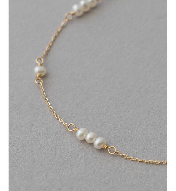 ete「[レイヤード] K10YG パール ステーション ブレスレット」|ブレスレット・バングル|