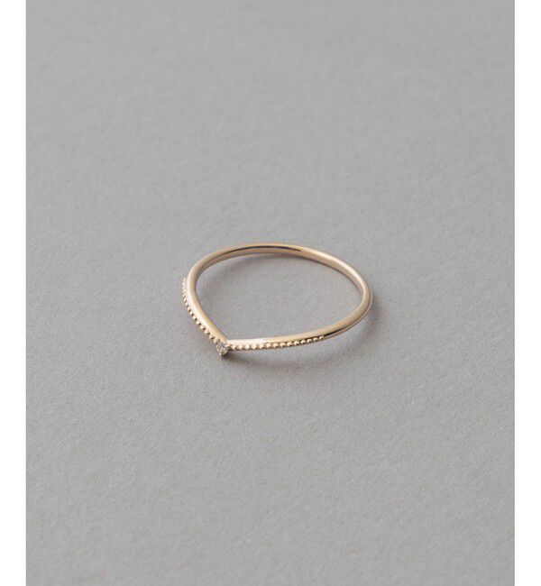 ete「[レイヤード] K10YG ダイヤモンド リング」|リング|