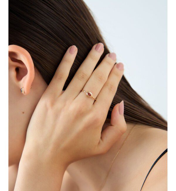 ete「[ガーネット] K10YG カボション リング」|リング|