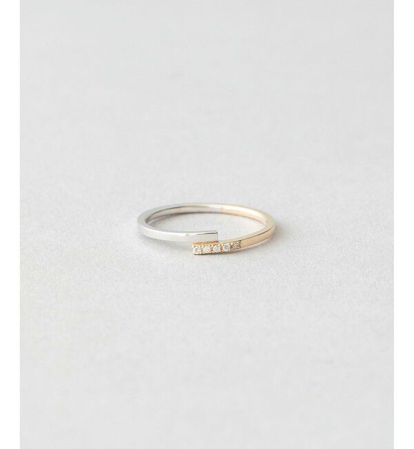 Jouete「K10YG ピンキーリング ダイヤモンド コンビカラー」|リング|ゴールド系その他