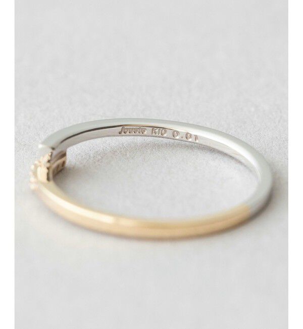 Jouete「K10YG ピンキーリング ダイヤモンド コンビカラー」|リング|