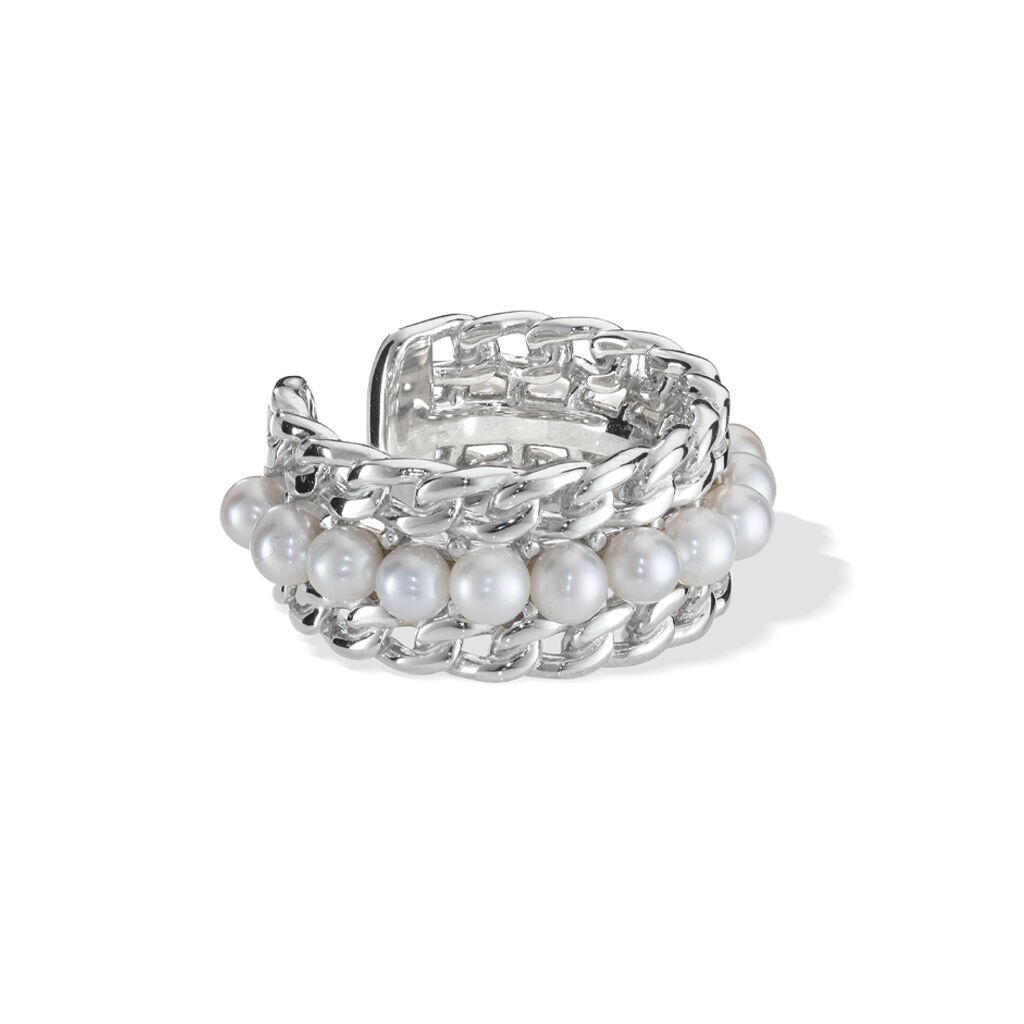 STAR JEWELRY「CHAIN PEARL EAR CUFF」|イヤリング|シルバー