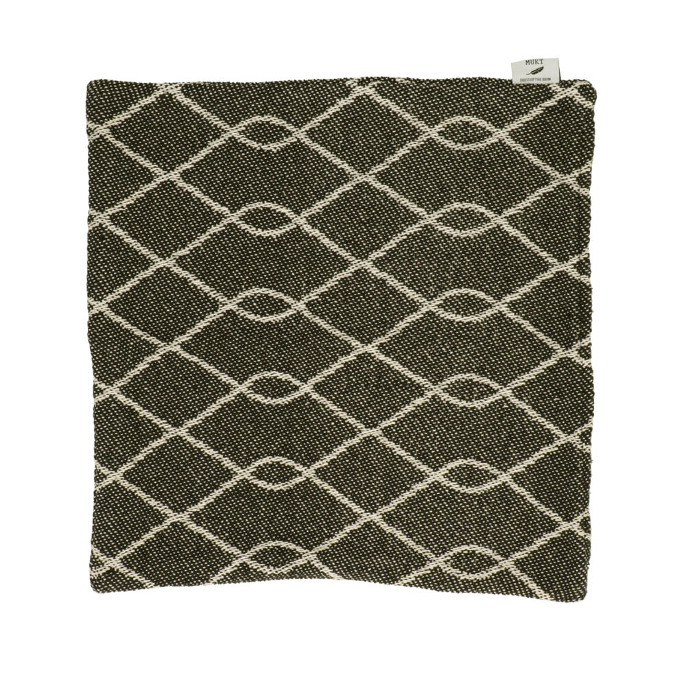 BACKYARD FAMILY「クッションカバー おしゃれ 通販 43 x 43cm かわいい モダン ツイスト モザイク」|クッション・クッションカバー|グレー1