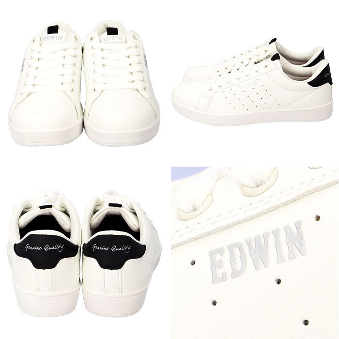 BACKYARD FAMILY「白スニーカー エドウィン 通販 EDWIN スニーカー EDW7034 靴 メンズ」|スリッポン|