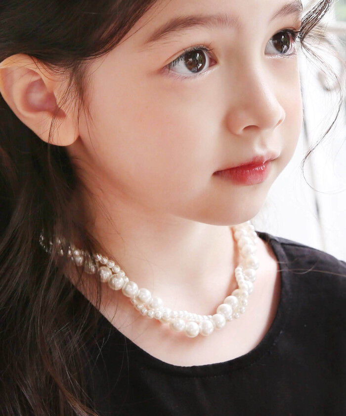 BACKYARD FAMILY「Rora ネックレス キッズ 通販 エリアン パール2連 パールネックレス 首飾り アクセサリー」|その他|