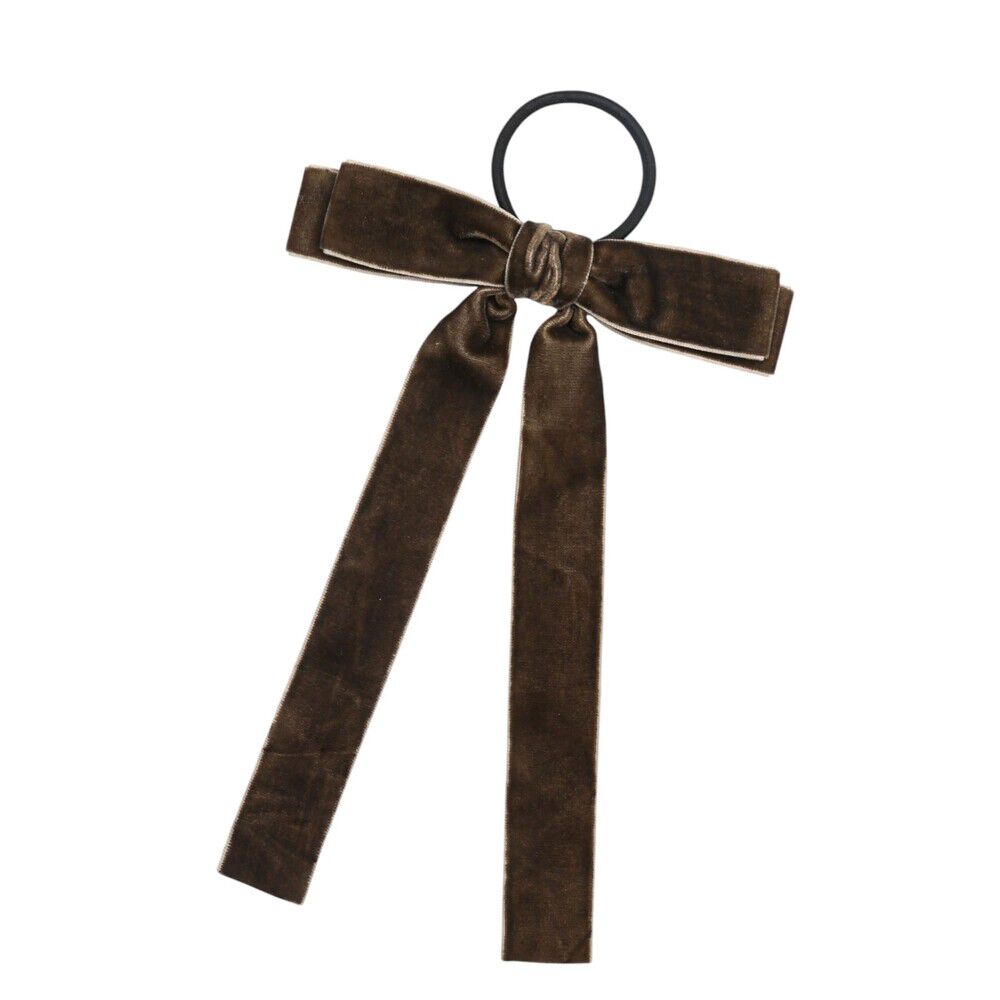 BACKYARD FAMILY「ヘアリボン 通販 ロングリボン リボン ベロアリボン ベロア ヘアゴム ヘアアクセサリー 髪飾り」|その他|ブラウン2