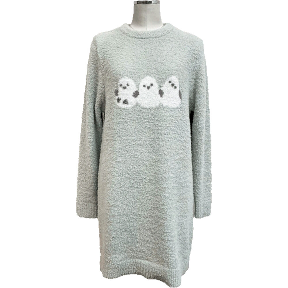 BACKYARD FAMILY「ルームウェア ワンピース 長袖 通販 レディース ルームウエア 部屋着 モール アニマルワンピース」|ワンピース|グリーン1