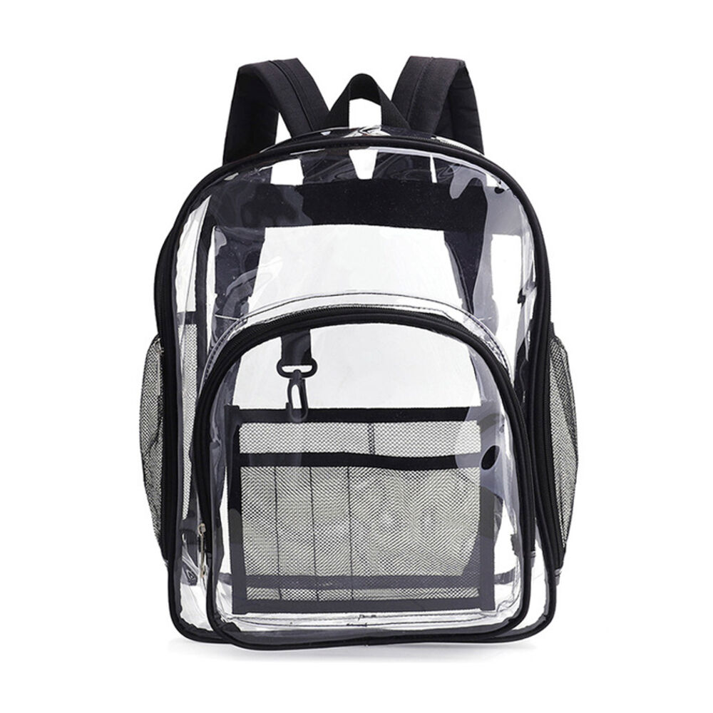 BACKYARD FAMILY「リュックサック クリア 透明 通販 クリアバックパック 透明リュックサック ビニールバックパック」|リュック|ブラック1