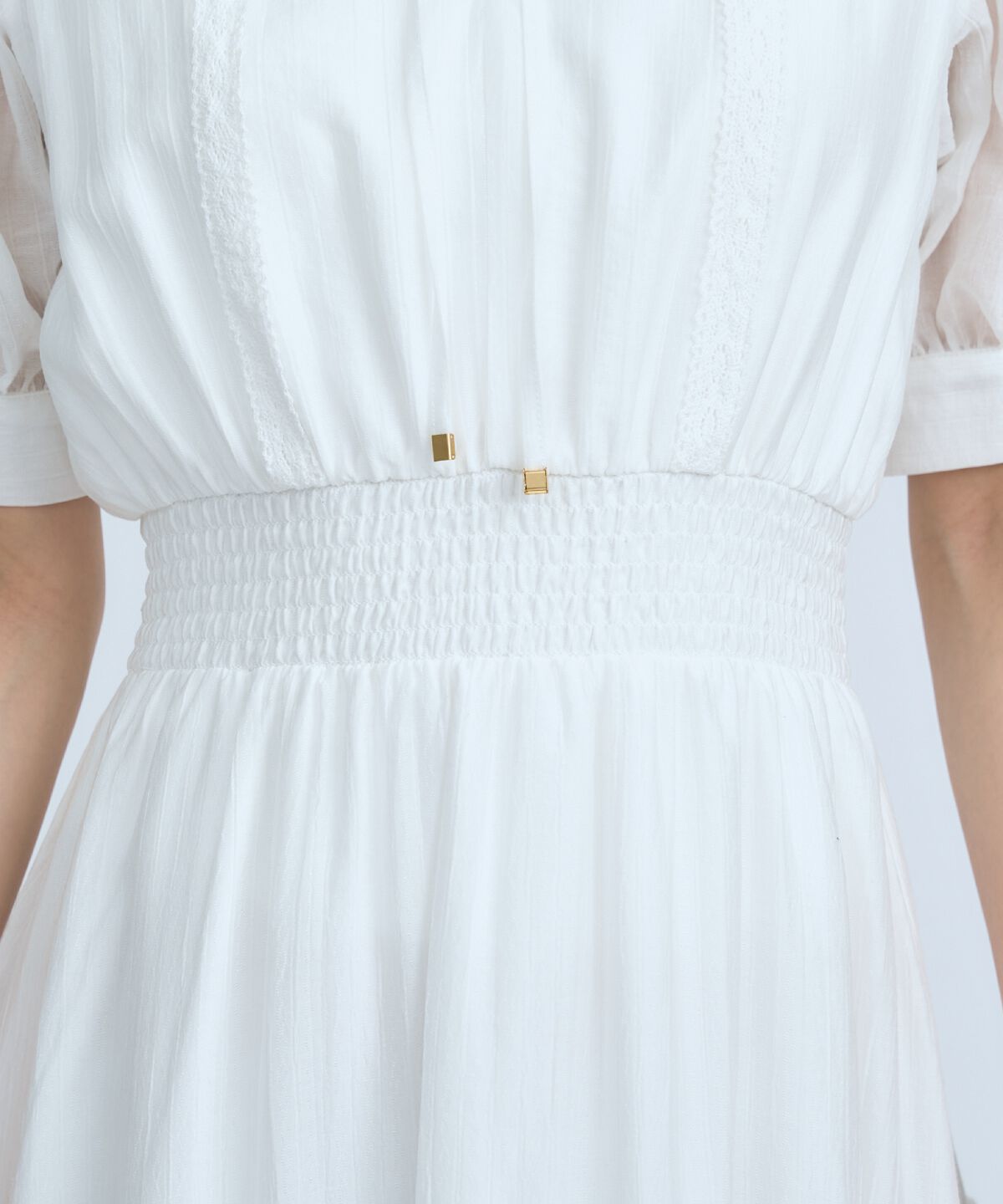 アンドクチュール「フリルスリーブレースティアードワンピース」|ワンピース|