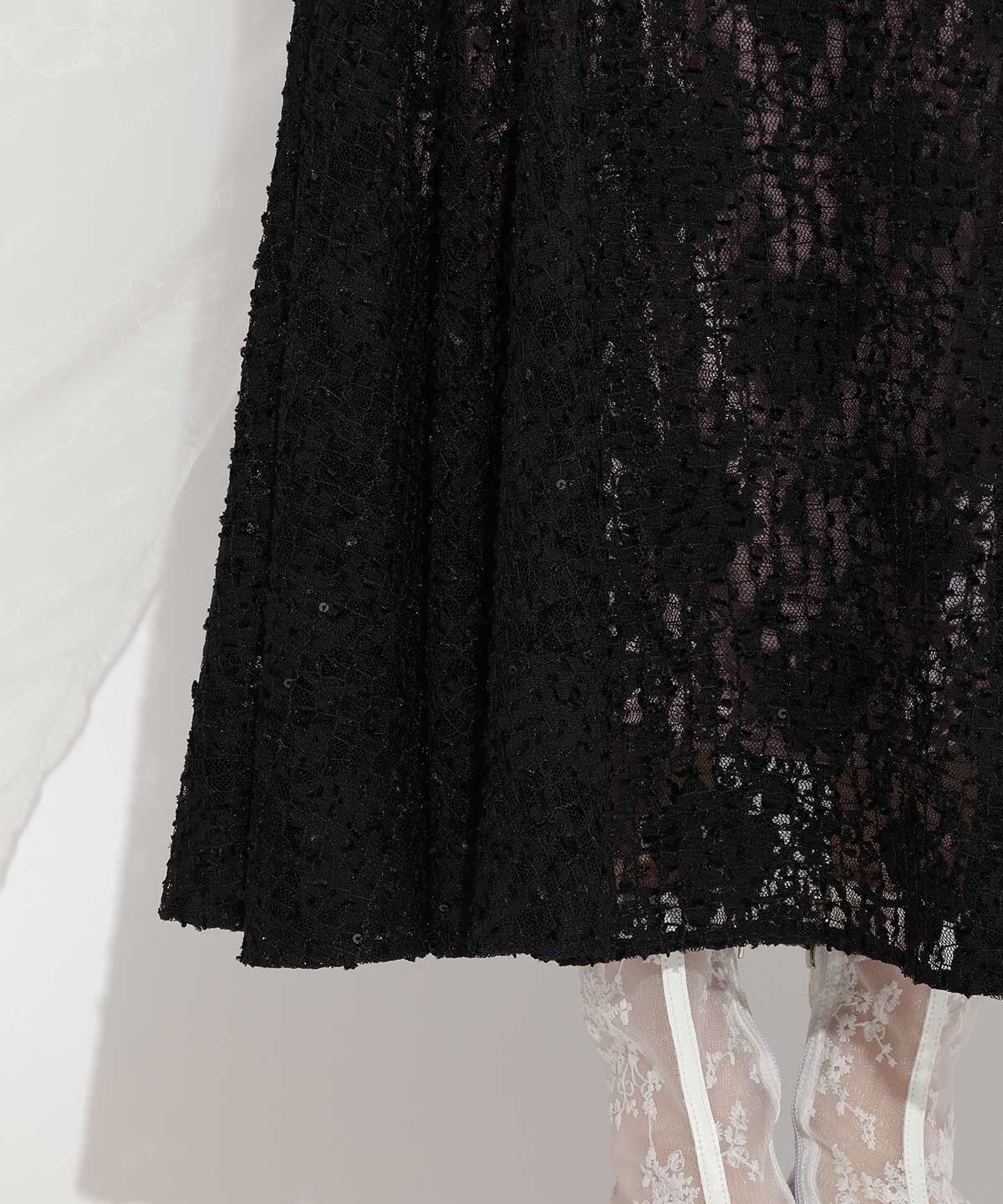 WILLSELECTION「スパンコールレースマーメイドスカート」|フレア|