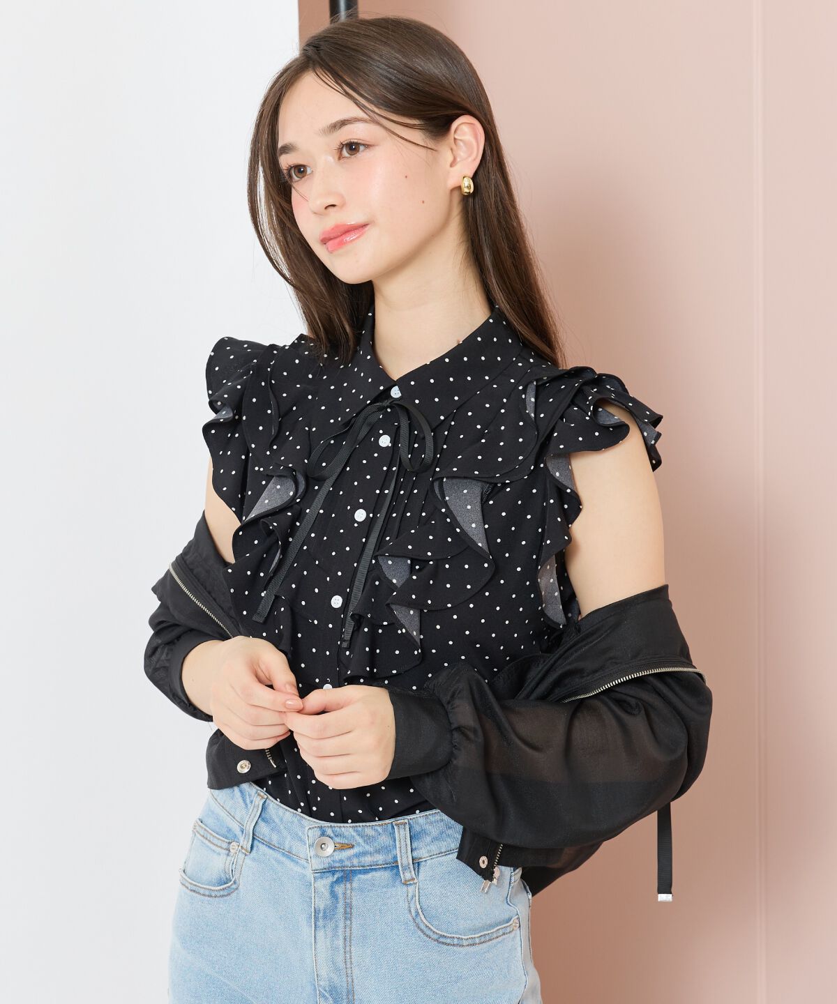 WILLSELECTION「シアーフードブルゾン」|ブルゾン・スタジャン|