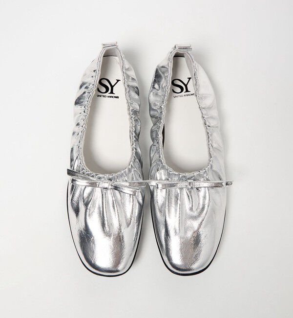 SY UNITED ARROWS「＜SY＞ディープバレエ フラット20&uarr;」|バレエシューズ|SILVER