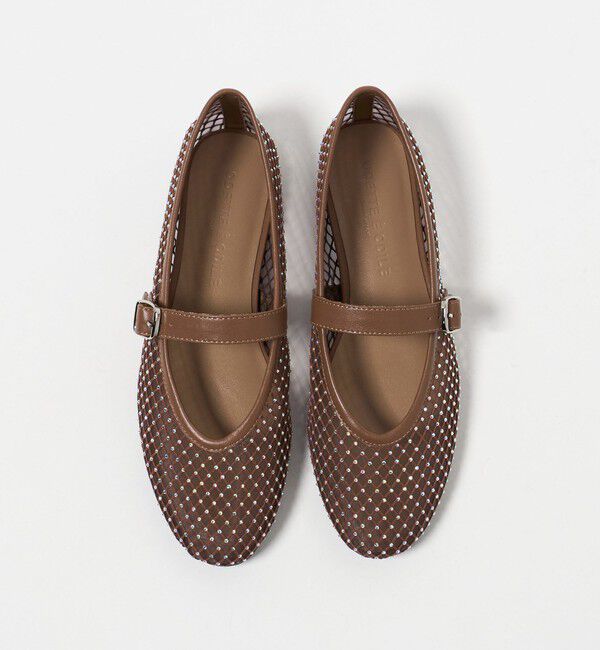 ODETTE E ODILE「メリージェーンビジュー フラット10&uarr;」|パンプス|DK.BROWN