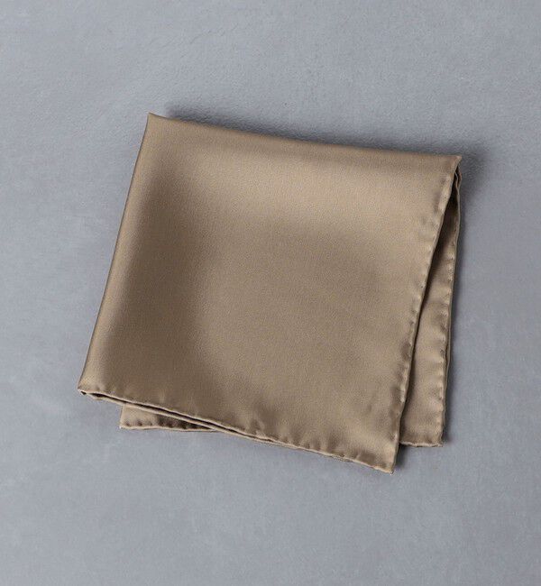 UNITED ARROWS「ツイル カラー チーフ」|ハンカチ|BEIGE