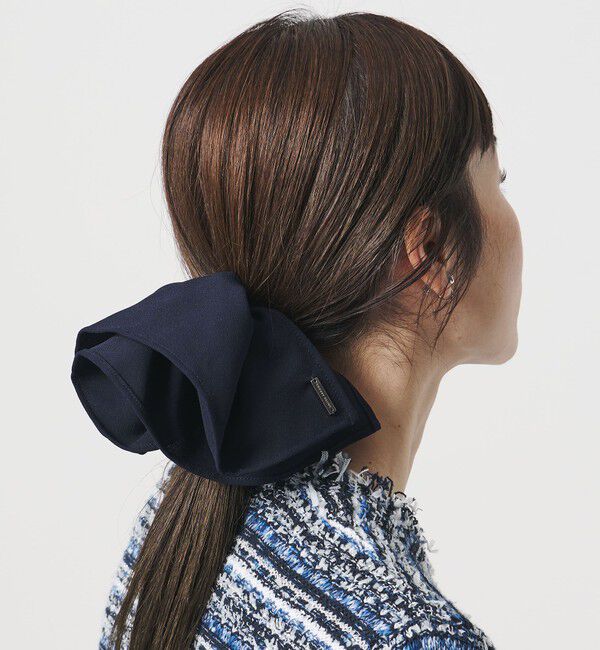 UNITED ARROWS「ラッフル シュシュ」|ヘアゴム・シュシュ|NAVY