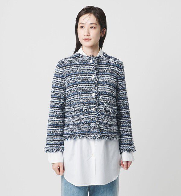 UNITED ARROWS「カラーミックス ツイードライク カーディガン」|カーディガン|