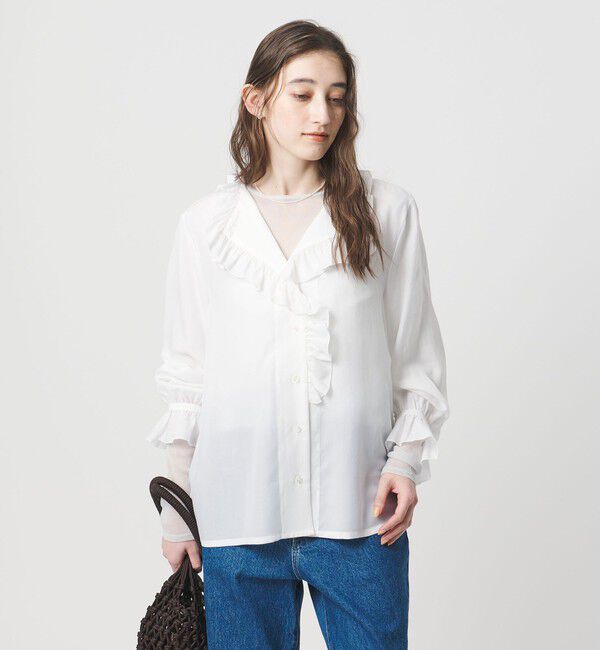 UNITED ARROWS「チュールジャージー グリッター カットソー」|Tシャツ・カットソー|