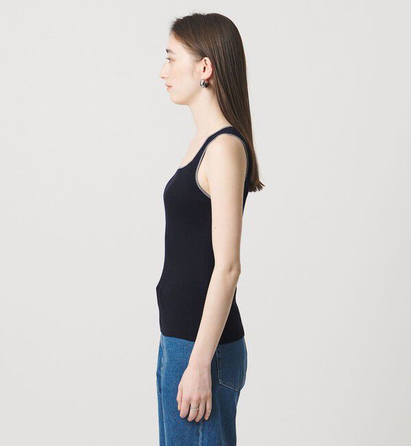 UNITED ARROWS「リブ スクエア キャミソールニット ‐ウォッシャブル‐」|タンクトップ|