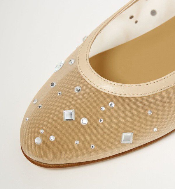 UNITED ARROWS「チュール ビジュー バレエシューズ」|バレエシューズ|