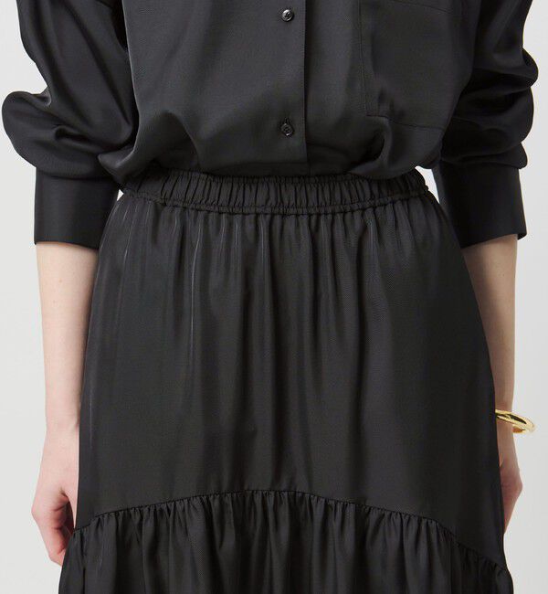 UNITED ARROWS「シルクライク ティアード スカート」|スカート|