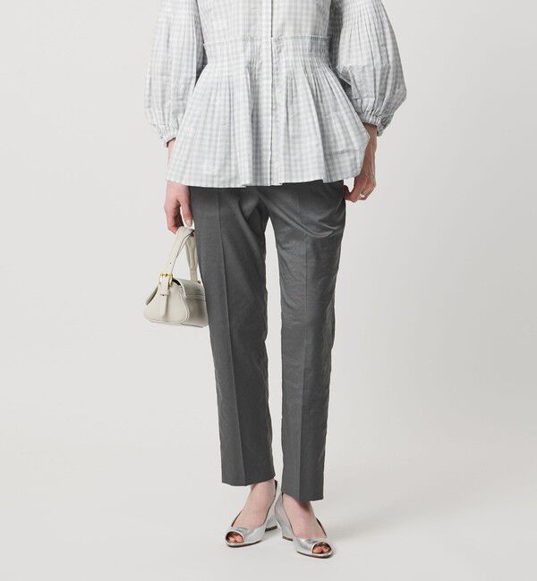 UNITED ARROWS「シャイニー スリム パンツ ‐ストレッチ ウォッシャブル‐」|スラックス|DK.GRAY