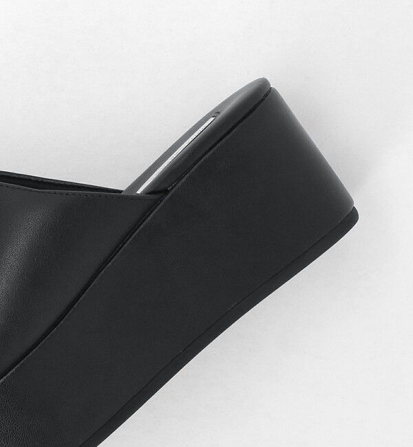 UNITED ARROWS「レザー プラットフォーム ミュール/サンダル」|サンダル|