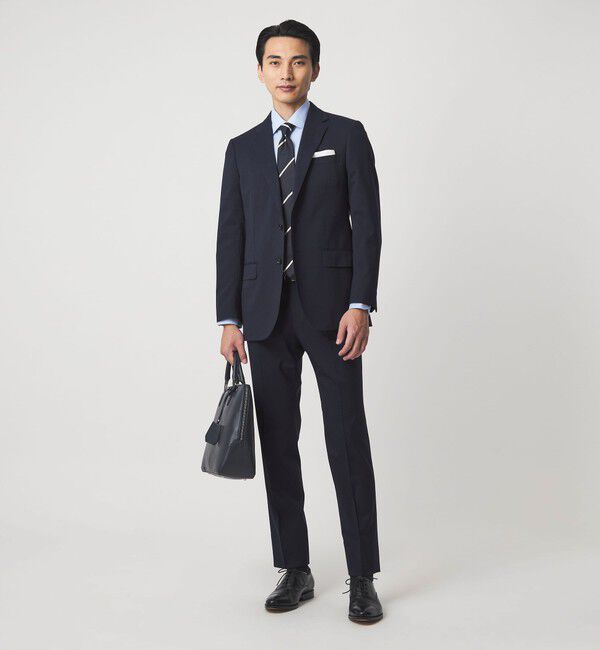 UNITED ARROWS green label relaxing「MODERATION SUIT 2B HC/BW- モデレーション スーツ ジャケット ＆ パンツ 上下セット 裾仕上げ済 -ストレッ」|スーツ|