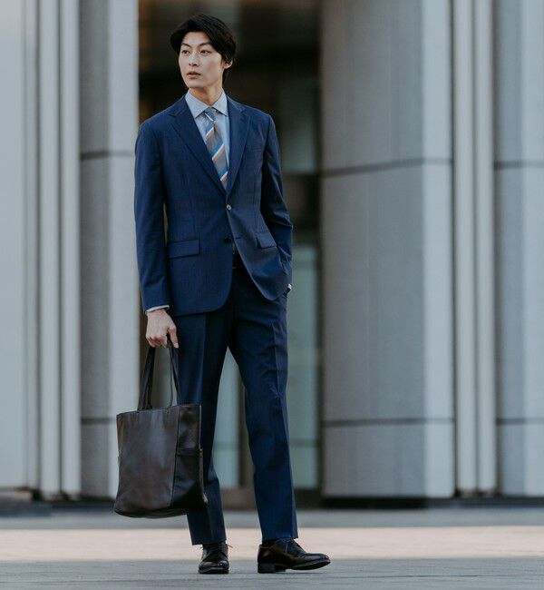 UNITED ARROWS green label relaxing「A+ TWPU トロピカル無地 2B スリム セットアップ ジャケット -ウォッシャブル・ストレッチ-」|スーツ|