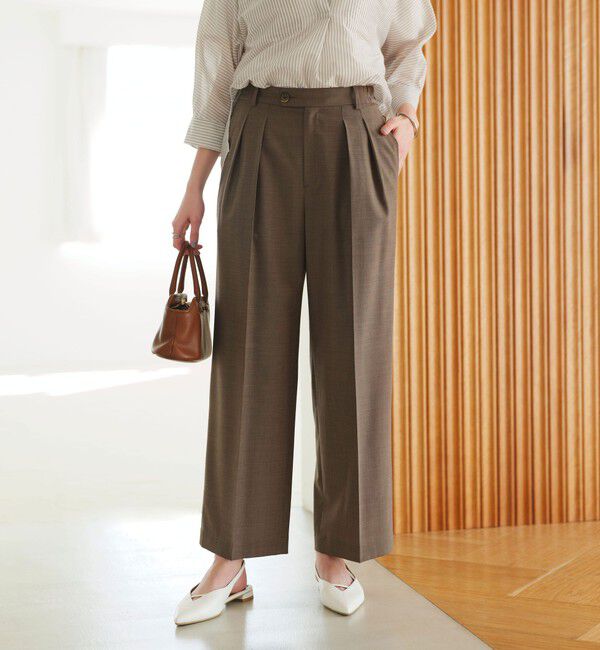 UNITED ARROWS green label relaxing「［size SHORT/TALLあり］Daily Chic コンフィ― ワイド パンツ」|スラックス|