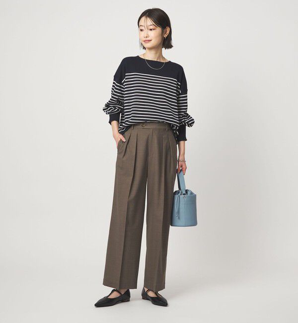 UNITED ARROWS green label relaxing「［size SHORT/TALLあり］Daily Chic コンフィ― ワイド パンツ」|スラックス|