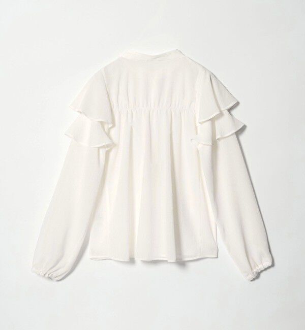 EMMEL REFINES「 ＜EMMEL REFINES＞EM ヨウリュウフリル スタンドカラー ブラウス」|シャツ・ブラウス|