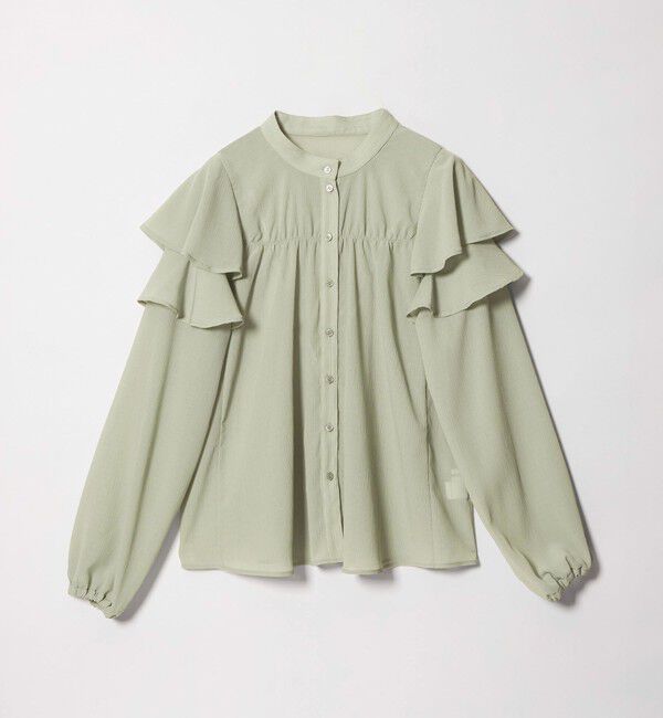 EMMEL REFINES「 ＜EMMEL REFINES＞EM ヨウリュウフリル スタンドカラー ブラウス」|シャツ・ブラウス|