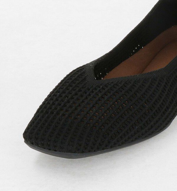 UNITED ARROWS green label relaxing「ウェルネスシアー スクエア V フラットシューズ / ニットシューズ」|ローファー|