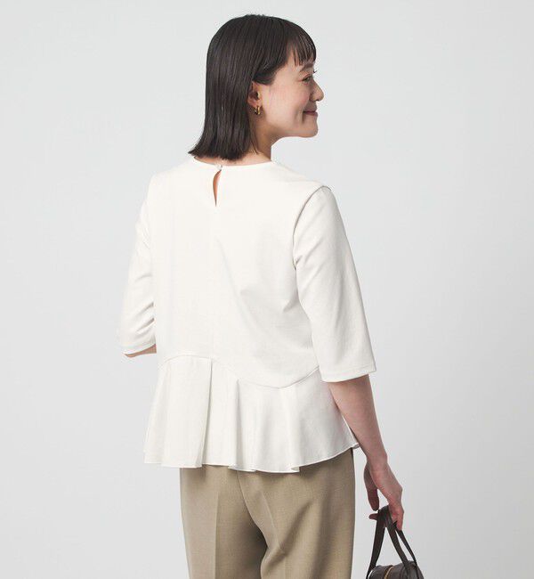 UNITED ARROWS green label relaxing「イレヘム ペプラム ポンチ プルオーバー カットソー 接触冷感 UVカット」|Tシャツ・カットソー|