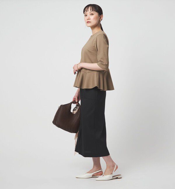 UNITED ARROWS green label relaxing「イレヘム ペプラム ポンチ プルオーバー カットソー 接触冷感 UVカット」|Tシャツ・カットソー|