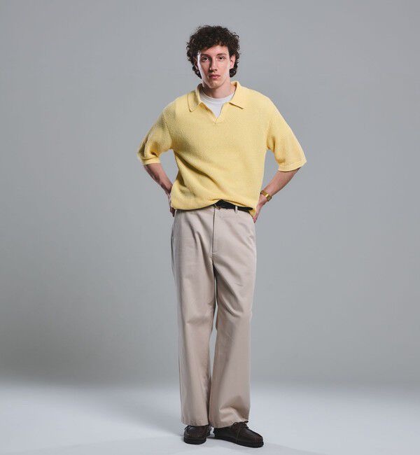 UNITED ARROWS green label relaxing「コットン ナイロン メッシュ スキッパー 半袖 ポロシャツ」|ポロシャツ|