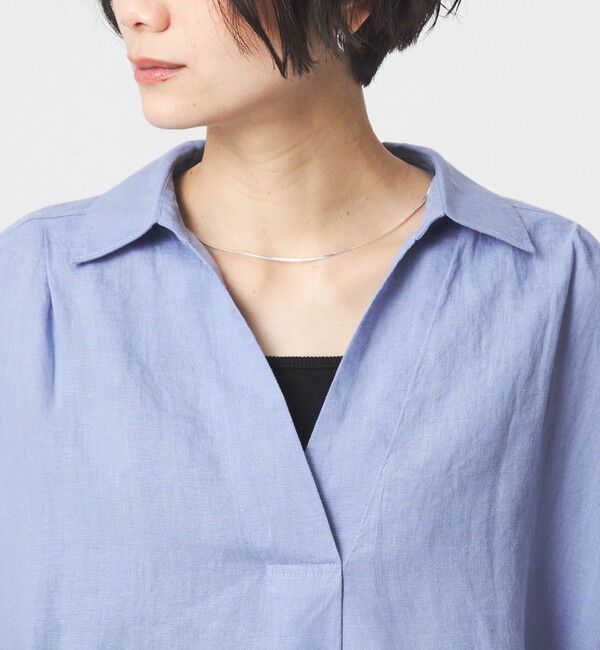 UNITED ARROWS green label relaxing「リネン スキッパー ショートスリーブ シャツ」|シャツ・ブラウス|