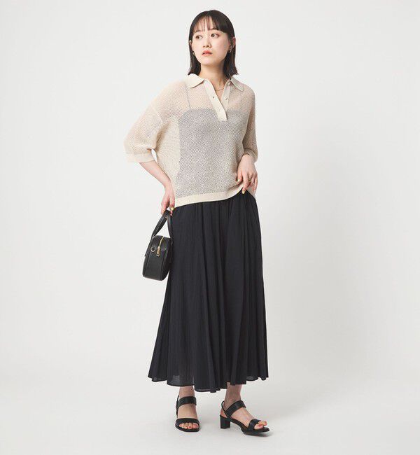 UNITED ARROWS green label relaxing「メッシュ ポロニット ウォッシャブル」|ニット・セーター|