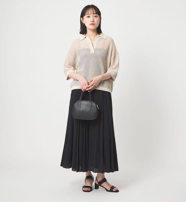 UNITED ARROWS green label relaxing「メッシュ ポロニット ウォッシャブル」|ニット・セーター|