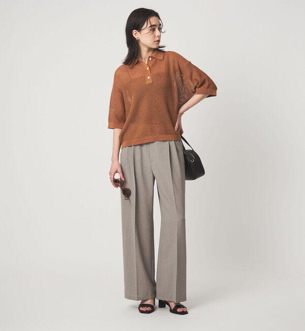 UNITED ARROWS green label relaxing「メッシュ ポロニット ウォッシャブル」|ニット・セーター|